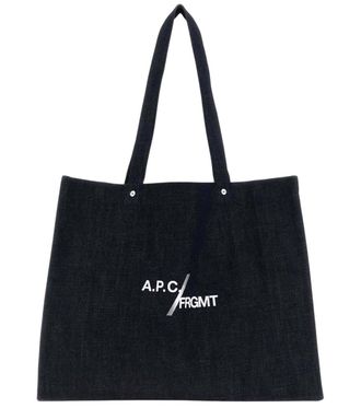 A.P.C. Denim Logo Large Tote