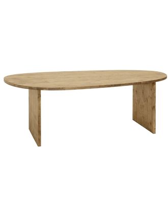 Deco Wood Mesa de centro de madera maciza en tono envejecido de 182x75cm