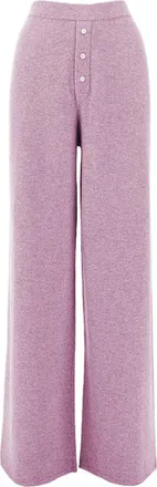 Guest In Residence Straight-Fit Cashmere Pants With Decorative Buttons