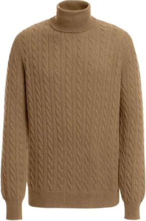 Malo Truien & Vesten, Heren, Beige, 2Xl, Kasjmier, Turtleneck Trui