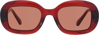 Ferragamo Ferragamo Red Oval Ladies Sunglasses SF2038S 224 51