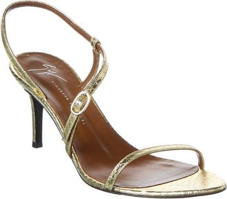 Giuseppe Zanotti Clandestino 70 Snake-Embossed Leather Sandal
