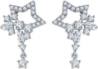 Hollywood Sensation Crystal Star Dangle Earrings in Silver at Nordstrom