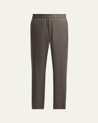The Row Mens Tosca Straight-Leg Wool-Silk Pants