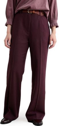 Seasalt Cornwall Lowena Straight Leg Recycled Wool Blend Pants in Dark Hellebore at Nordstrom, Size 10 Us