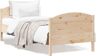 vidaXL Estructura De Cama Sin Colch&oacute;n Madera Maciza Pino 75x190 Cm Vidaxl