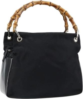 Gucci Pre-owned Handbags, female, Black, Size: ONE SIZE Pre-owned Vintage Leather Handbag