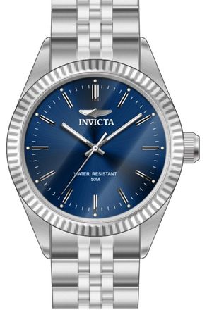 Invicta Specialty 49314 Heren Horloge - Quartz Uurwerk - Roestvrij Staal met blauwe Wijzerplaat - 43mm