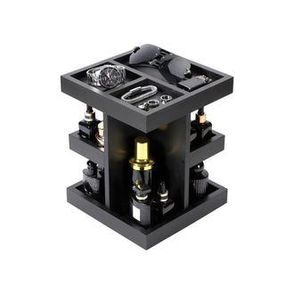 OEM Organizador De Perfumes Para Hombre, Estante Giratorio De Madera De 3 Niveles, Organizador De Escritorio Y Mesita De Noche, Regalos