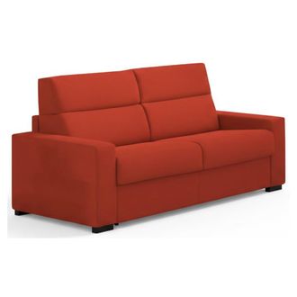 Dmora Sof&aacute; Cama 3 Plazas Quindici, Desenfundable, Con Almacenaje Hecho En Italia, Lavable, 220x95 Cm Naranja