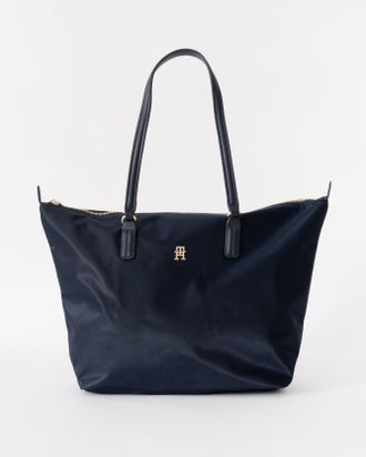 Tommy Hilfiger Womens Logo Detail Tote Bag in Navy Nylon - One Size