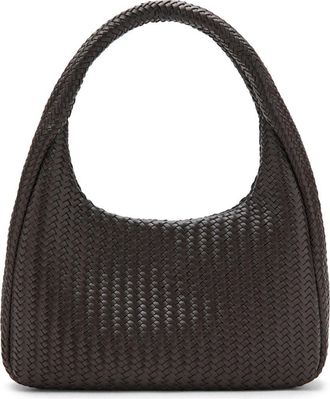 Mango Braided Faux Leather Shoulder Bag in Chocolate at Nordstrom