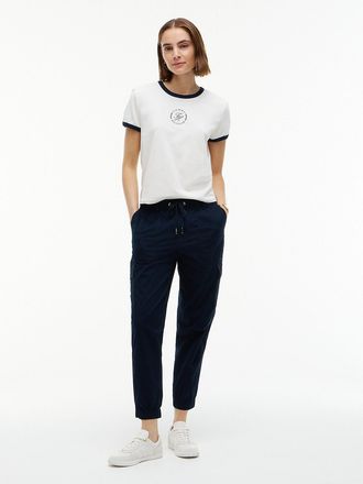 Tommy Hilfiger Womens Stretch-Cotton Cargo Jogger - Navy - XXS