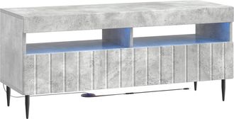 vidaXL Mueble De Tv Led Gris Hormig&oacute;n Madera De Ingenier&iacute;a Vidaxl