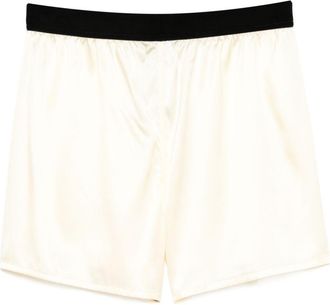 Tom Ford Womens Shorts Silk-Blend Yellow