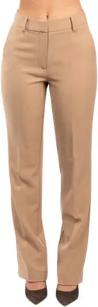 LuckyLu Rechte broek - Dames - Broeken - Beige - Maat: 2XS Katoen