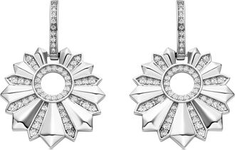 Luxenter oorbellen in 925 sterling zilver en briljante zirkonia rhodium afwerking - Saneda