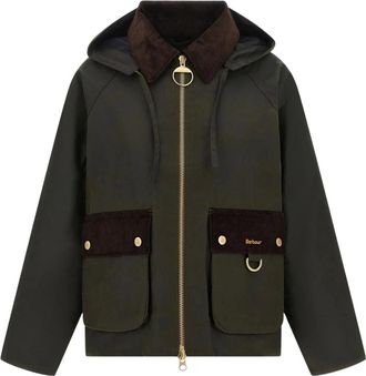 Barbour Jassen, Dames, Groen, S, Katoen, Carville Waxed Jacket