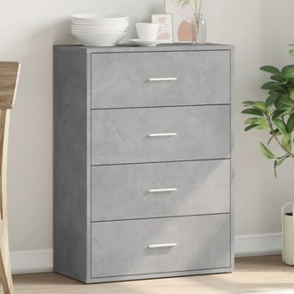 vidaXL Vidaxl - Aparador De Madera De Ingenier&iacute;a Gris Hormig&oacute;n 60x31x84 Cm