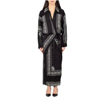 Pinko Abito chemisier lungo con incrocio - - Dresses - Donna - Nero - L