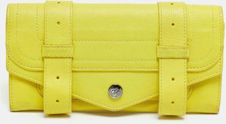 Proenza Schouler Ps1 Lime Yellow Leather Continental Wallet