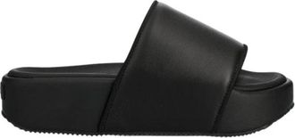 Yohji Yamamoto Slide - Dames - Sandalen - Zwart - 39 1/3 EU - Leer - Schoenen