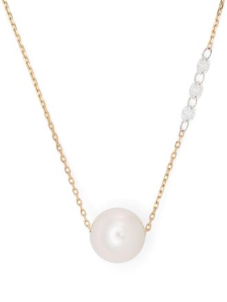 Mizuki 14kt yellow gold Sea Of Beauty pearl and diamond necklace