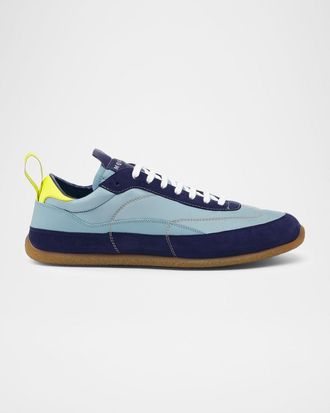 Alexander McQueen Men & apos;s EC1 Suede and Nylon Low-Top Trainers
