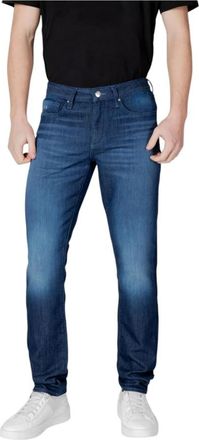 A|X Armani Exchange Plain Jeans met versleten effect - Heren - Slim Fit Jeans - Blauw - W30 L32 - Katoen - Jeans