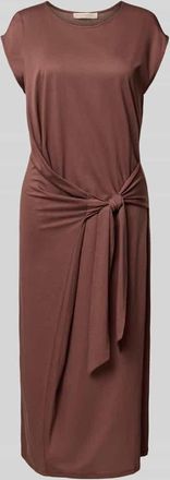 Rinascimento Rinascimento Midikleid in Wickel-Optik in Schoko, Gr&ouml;&szlig;e XL