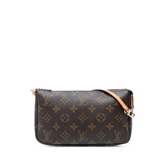Louis Vuitton Pre-owned Womens Monogram Pochette Accessoires - Brown Textile - One Size