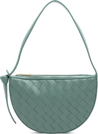 Bottega Veneta Pre-owned Bottega Veneta Mini Leather Intrecciato Sunrise Hobo Ladies A00718010U