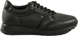 A.Testoni Leather Sneakers - Black