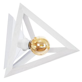 Tosel Aplique de pared madera Alt.18cm blanco ;Pantalla: azul