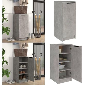 vidaXL Scarpiera Grigio Cemento 30x35x70 cm in Legno Multistrato - Scarpiera grigio cemento - Scarpiera da interno