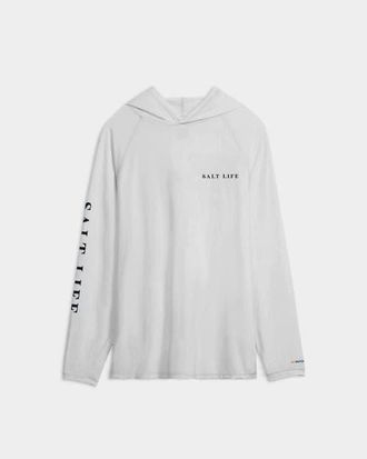 Salt Life Jaws of Steel 2.0 Performance Hoodie in White at Nordstrom, Size Xx-Large