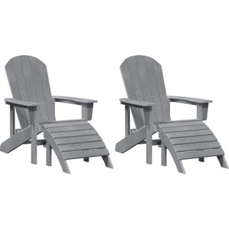 vidaXL Muebles De Lounge Para Jard&iacute;n 2 Pcs Gris Claro 74 X 82 X 90cm Vidaxl
