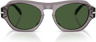 Michael Kors Toronto 52mm Gradient Geometric Sunglasses in Grey Transparent /Green at Nordstrom