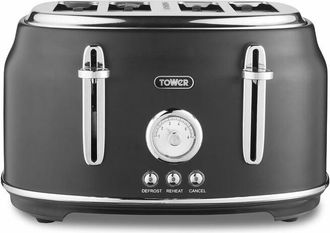 Tower T20065BLK - Renaissance 4 Slice Toaster - Tower