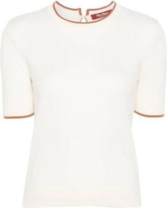 Max Mara Tops, Dames, Wit, M, T-shirts