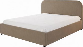 Concept Usine Cama con canap&eacute; abatible 140 x 190 cm, terciopelo gris topo