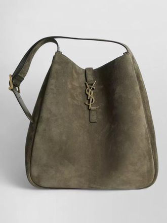Saint Laurent le 5 &agrave; 7 large suede shoulder bag
