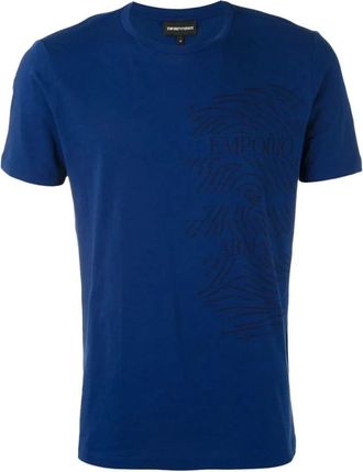 Emporio Armani Heren, Tops, Blauw, Maat: XL Katoen