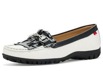 Marc Joseph New York Lexington Golf Womens Golf Shoes White Grainy/Black Patent : 9.5 M, Leather