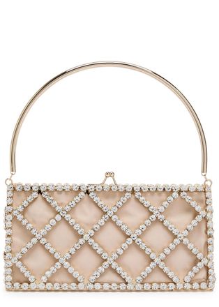 Rosantica Garofano Crystal-embellished Satin Shoulder bag - Gold - One Size
