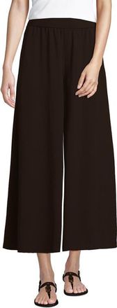 Lands End Creaseless High Rise Palazzo Crop Pants in Rich Coffee at Nordstrom, Size X-Large