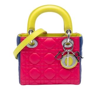 Dior Pre-owned Lady Dior - Dames - Vintage Handtas - Veelkleurig - ONE Size - Leer - Vintage