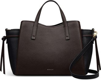 Radley London Blake Gardens Large Leather Satchel in Dark Oak at Nordstrom Rack