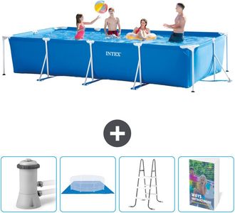 Intex Piscina Con Estructura Rectangular - 450x220x84 Cm - 7-piezas Scb122
