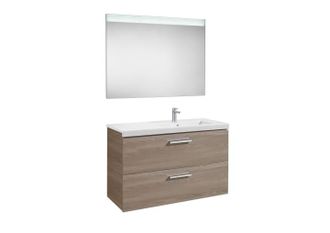 Roca Conjunto Prisma 2 Cajones Espejo 1100 Derecha Fresno